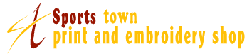 Sports Town Print and Embroidery shop Logo