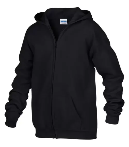 GILDAN HEAVY BLEND FULL ZIP HOODED YOUTH SWEATSHIRT